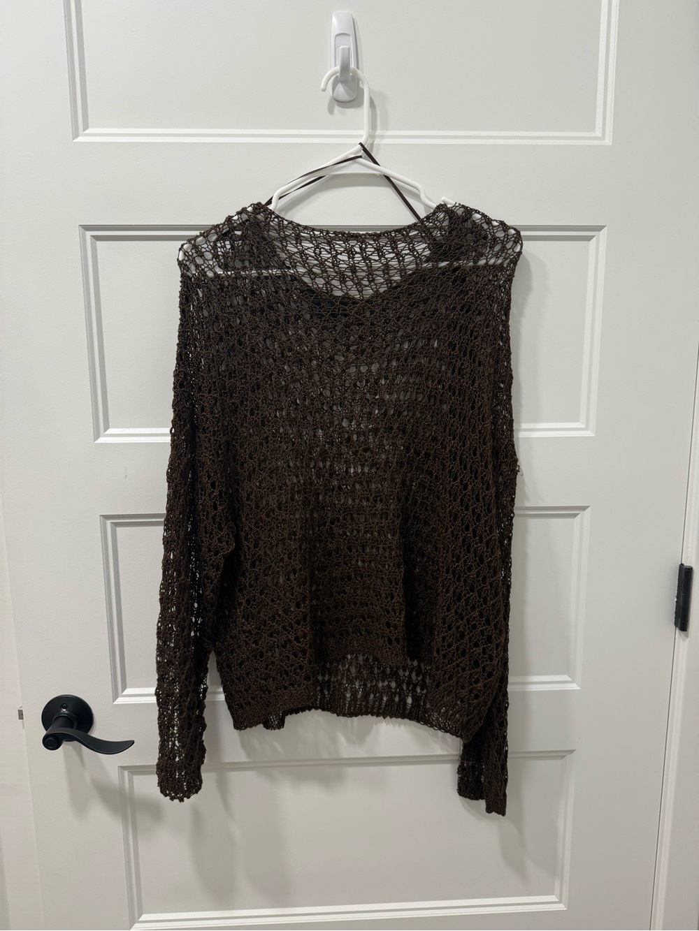 ZARA Brown Open-Knit Women's Sweater